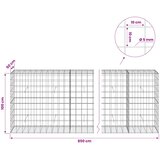  Gabion s žicom debljine 5 mm i mrežom 10x10 cm 850x50x100 cm | shoptok.hr