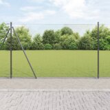 vidaXL heksagonalna ograja siva 1.4x10 m jeklo | Shoptok.si