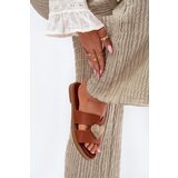 EVENTO Womens sandals on a flat heel with a gold decoration Karinma | Shoptok.si