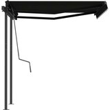  Ročno zložljiva tenda s stebrički 3x2,5 m antracitna, (20728836) | Shoptok.si