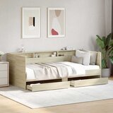  Dnevni krevet s ladicama bez madraca boja hrasta 75x190 cm | shoptok.hr