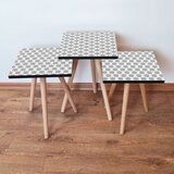 Hanah home 3Shp10 - white whiteblack nesting table (3 pieces) | ePonuda.com