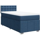  Krevet s oprugama i madracem plavi 100 x 200 cm od tkanine | shoptok.hr