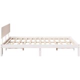  Krevetna konstrukcija Bijelo 140 x 200 cm Čvrsto borovo drvo | shoptok.hr