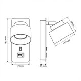  Brilagi-LED RGB lampa AURA LUX s USB i prigušiva 1xGX53/14W/230V Wi-Fi Tuya crna/zadimljena | Eponuda.com
