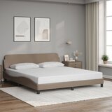 Maison Chic Posteljni okvir - Dvoposteljna postelja - Zakonska postelja z vzglavjem kapučino 180x200 cm umetno usnje-J5947, (21760158) | Shoptok.si