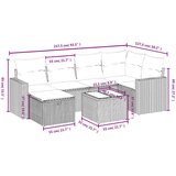 vidaXL 7-dijelni set vrtnih sofa od poliratana s jastucima smeđi | shoptok.hr