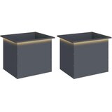  Vrtna posuda za sadnju s LED svjetlom 2 kom. Antracit - Antracit 50 x 60 x 48 cm 2 | shoptok.hr