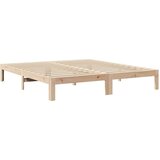  Posteljni okvir brez vzmetnice 160x200 cm trdna borovina | Shoptok.si