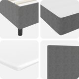 Box Spring Krevet s Madracem i LED Svjetlom Svijetlo Siva 120x200 cm Tkanina od žakarda | shoptok.hr