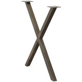  Noge za blagovaonski stol u obliku slova X, 2 kom, prirodni čelik, 80 x (72-73) cm, čelik | shoptok.hr