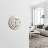  Kliklap - Retro dupli prekidač za stepenište sa okvirom br. 6+6, bež | Eponuda.com