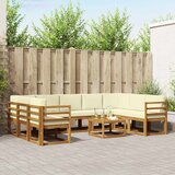  Set vanjskih sofa s jastukom 10 pcs Prirodna i krem | shoptok.hr