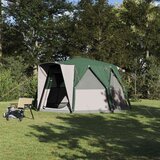 Šator za 6 osoba s krovom s pohranom Zelena 425 x 396 x 222 cm | shoptok.hr