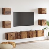 vidaXL Set TV komoda 6 pcs Smeđa 200 x 30 x 30 cm Konstruirano drvo | shoptok.hr