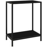 Maison Chic konzolna miza - miza ob steni črna 60x35x75 cm kaljeno steklo, (21785826) | Shoptok.si