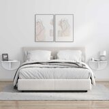  Polica na zidu Zidne 2 pcs Visoki sjaj bijela 48 x 24 x 24 cm | shoptok.hr