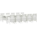  Vrtni set za objed s jastukom 11 pcs Bijela i svijetlosiva | Eponuda.com