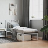 vidaXL Metalni okvir za krevet s uzglavljem bijeli 75x190 cm Cijene