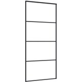  Klizna vrata od mutnog stakla ESG i aluminija 90 x 205 cm crna | Eponuda.ba