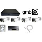 Gembird GMB-06 SET 16ch NVR, 4 IP kamere 4mpx, POE Switch 4ch Cudy, 4x15m ethernet kabla