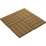  11 podnih pločica s reljefom WPC 30 x 30 cm 1 m² boja tika | shoptok.hr