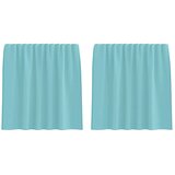 Voile zavjese s džepovima za šipke 2 kom tirkizne Tirkizna 140 x 140 cm | shoptok.hr