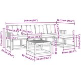  Set vanjskih sofa 6 kom. Prirodna i krem | shoptok.hr
