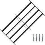  Rešetka za prozor 115 x 60 cm Čelik s prahom premazan Crna | shoptok.hr