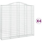  Lučne gabionske košare 4 kom 200x30x180/200cm pocinčano željezo | shoptok.hr