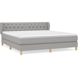  Krevet box spring s madracem svjetlosiva 160x200 cm tkanina | shoptok.hr