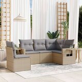  5-dijelni vrtni set sofa s jastucima bež od poliratana Cijene