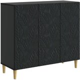 vidaXL Strani šal Črna 89 x 34,5 x 80 cm Inženirski les, (5000253194) | Shoptok.si