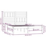  Posteljni okvir 135x190 cm trdna borovina, (20646597) | Shoptok.si