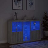  Komoda s LED svjetlima boja sivog hrasta 162x37x100 cm | shoptok.hr