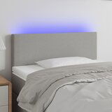 vidaXL LED posteljno vzglavje svetlo sivo 80x5x78/88 cm blago Cene