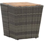  3-dijelni bistro set od poliratana i bagremovog drva sivi | shoptok.hr