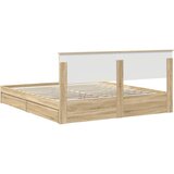  Postelja s shranjevanjem z vzglavjem Sonoma hrast 180 x 200 cm, (5000105846) | Shoptok.si