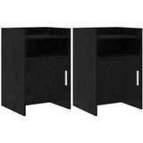 Noćni ormarići 2 pcs Crni hrast 40 x 36 x 60 cm