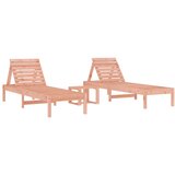  The living store ležalnik 2 kosa z mizico bel trden les douglas - ležalnik, (21453364) | Shoptok.si