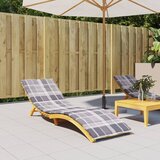  Jastuk za ležaljku sivi karirani 200 x 50 x 3 cm tkanina Oxford | shoptok.hr