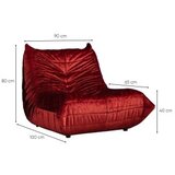 Atelier Del Sofa Bocek tabure, 90x100x80 cm, Crvena | Eponuda.ba