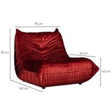 Atelier Del Sofa fotelja sa visokim naslonom ving chair bocek red | ePonuda.com