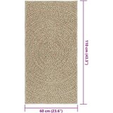  Rug "ZIZUR" Bež 60x110 cm Juta videz Notranje in zunanje | Shoptok.si