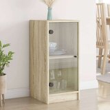 vidaXL Bočni ormarić sa staklenim vratima boja hrasta 35x37x75 5 cm | shoptok.hr