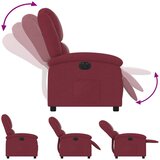  Električni naslonjač od tkanine crvena boja vina | shoptok.hr
