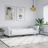  Dnevni krevet bijeli 100 x 200 cm od umjetne kože | shoptok.hr