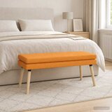  Klupa s dvostrukim slojem Tamno žuta 110 x 40 x 47 cm Tkanina | shoptok.hr