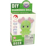 DIY Diamond Creative Kit Green Reindeer Crystals Sequins 3D Keyring | shoptok.hr