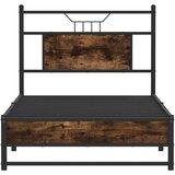 vidaXL Posteljni okvir brez vzmetnice hrast 75x190 cm inženirski les | Shoptok.si